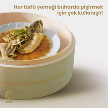 Load image into Gallery viewer, XUSHI 30CM BAMBU BUHARLIK SEPETİ (30CM BAMBOO STEAMER) 直径30CM蒸笼 - 1 ADET
