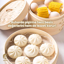 Load image into Gallery viewer, XUSHI 30CM BAMBU BUHARLIK SEPETİ (30CM BAMBOO STEAMER) 直径30CM蒸笼 - 1 ADET