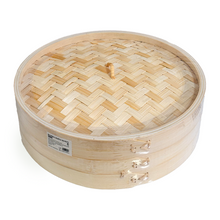 Load image into Gallery viewer, XUSHI 30CM BAMBU BUHARLIK SEPETİ (30CM BAMBOO STEAMER) 直径30CM蒸笼 - 1 ADET