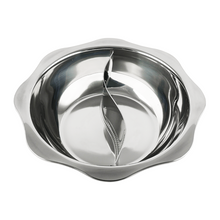 Load image into Gallery viewer, XUSHI PASLANMAZ ÇELİK BÖLMELİ HOTPOT TENCERESİ (STAINLESS STEEL DIVIDED HOT POT 32CM) 不锈钢鸳鸯火锅盆 32CM - 1 ADET