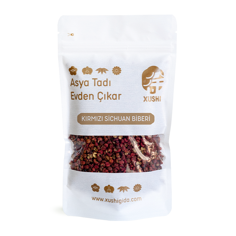 XUSHI ZANTHOXYLUM (KIRMIZI SİÇUAN BİBER) (RED SICHUAN PEPPER ZANTHOXYLUM) 红花椒 - 100G