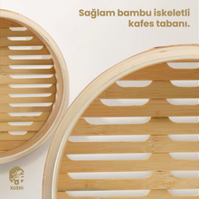 Load image into Gallery viewer, XUSHI 30CM BAMBU BUHARLIK SEPETİ (30CM BAMBOO STEAMER) 直径30CM蒸笼 - 1 ADET
