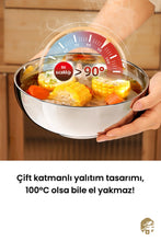 Load image into Gallery viewer, Paslanmaz Çelik İzolasyonlu Kase ( Stainless Steel Insulated Bowl 18CM ) - 1 ADET
