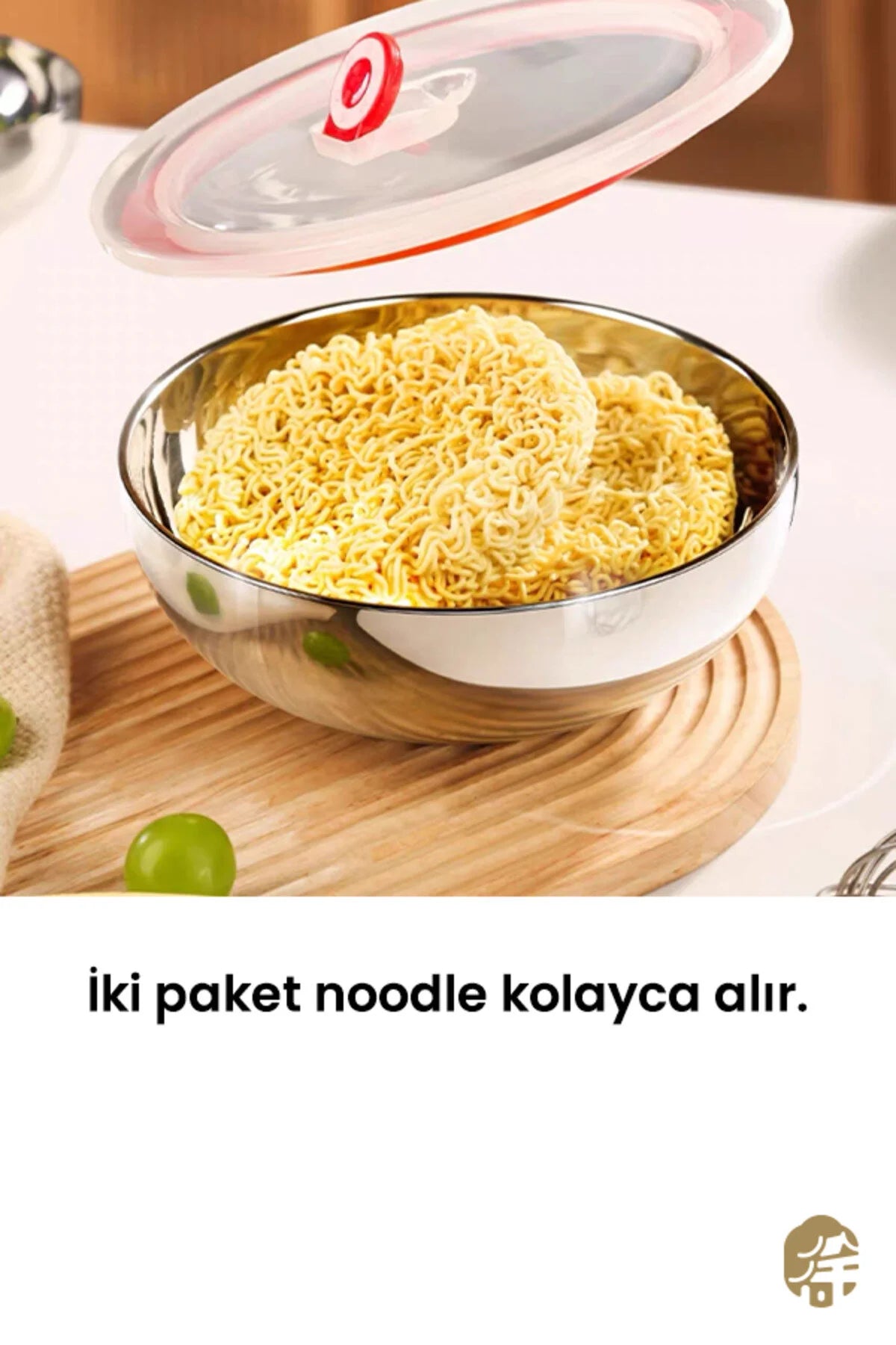 XUSHI PASLANMAZ ÇELİK İZOLASYONLU KASE (STAINLESS STEEL INSULATED BOWL) 不锈钢隔热碗 18CM - 1 ADET
