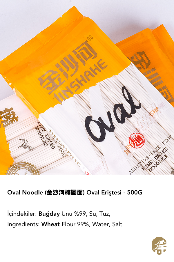 JINSHAHE OVAL ERİŞTE (OVAL NOODLE) 金沙河椭圆面 - 500G