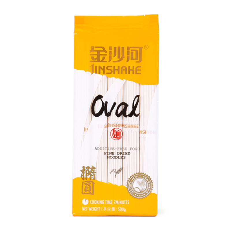 JINSHAHE OVAL ERİŞTE (OVAL NOODLE) 金沙河椭圆面 - 500G