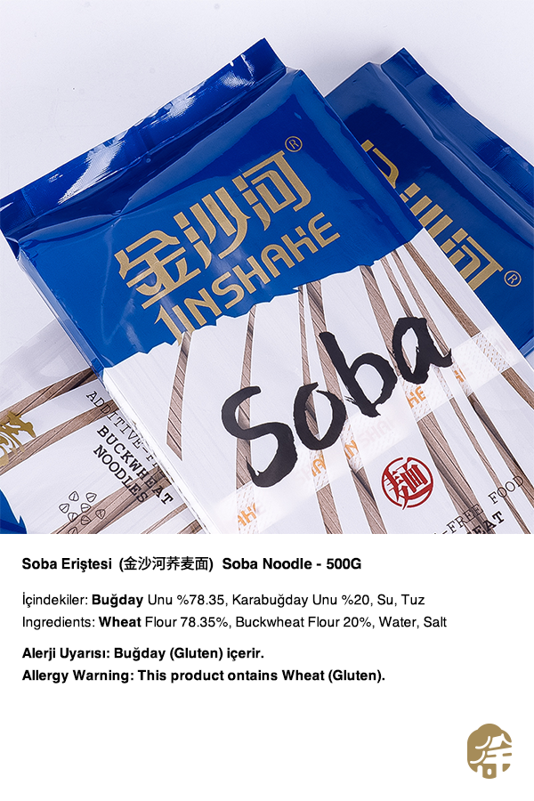 JINSHAHE SOBA ERİŞTESİ (SOBA NOODLE) 金沙河荞麦面 - 500G