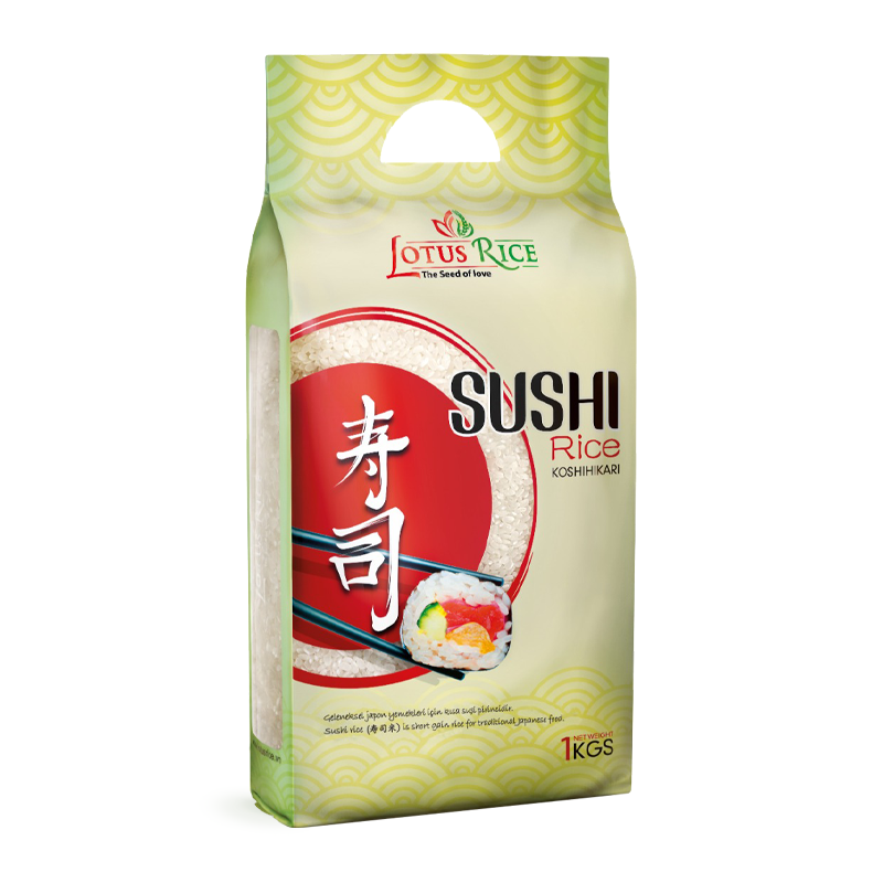 LOTUS PREMIUM KOSHIHIKARI SUSHI PİRİNÇ (PREMIUM KOSHIHIKARI SUSHI RICE) 莲花上等寿司米 - 1KG
