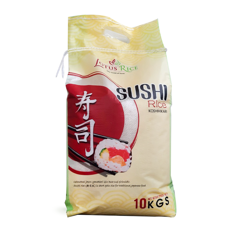 LOTUS PREMIUM KOSHIHIKARI SUSHI PİRİNÇ (PREMIUM KOSHIHIKARI SUSHI RICE) 莲花上等寿司米 - 10KG