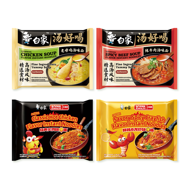 BAIXIANG AROMALI HAZIR ERİŞTE SETİ (BAIXIANG INSTANT NOODLE FAMILY SET) 白象全家面 - 1 SET