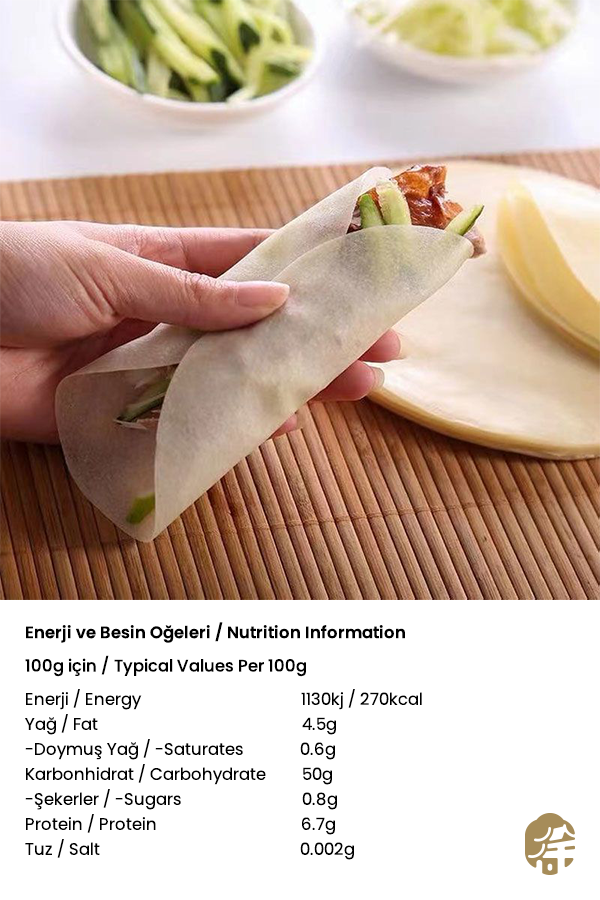 SANQUAN DONDURULMUŞ PEKİN ÖRDEĞİ YUFKASI (FROZEN PEKING DUCK WRAPPER) 北京烤鸭皮 - 600G