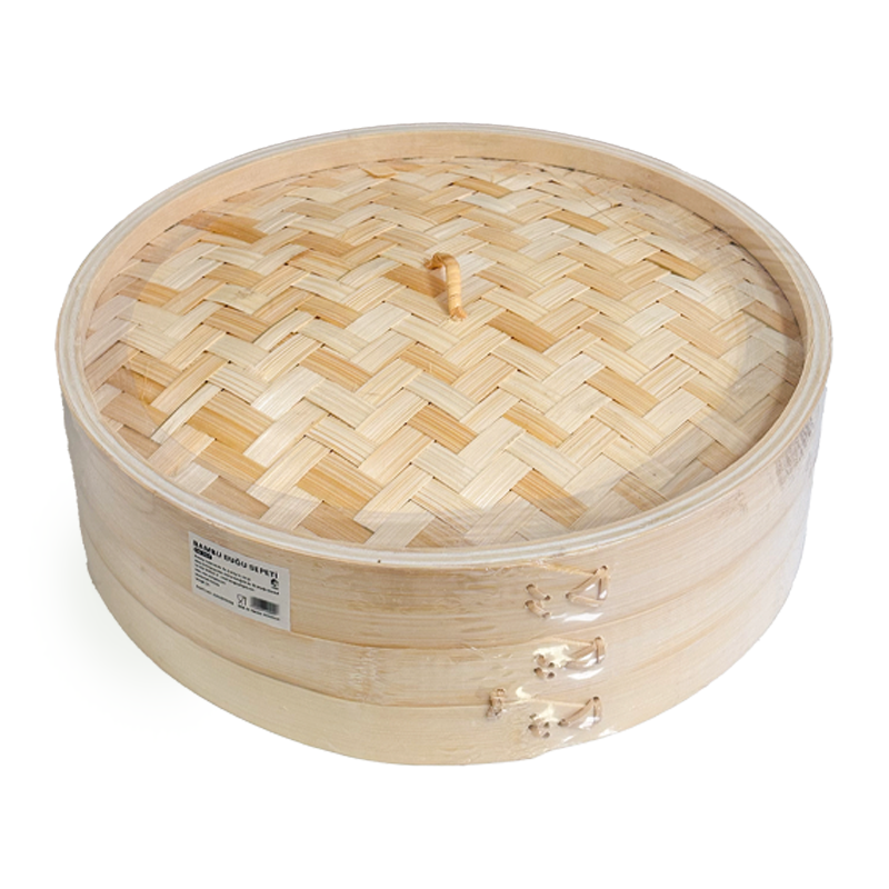 XUSHI 30CM BAMBU BUHARLIK SEPETİ (30CM BAMBOO STEAMER) 直径30CM蒸笼 - 1 ADET