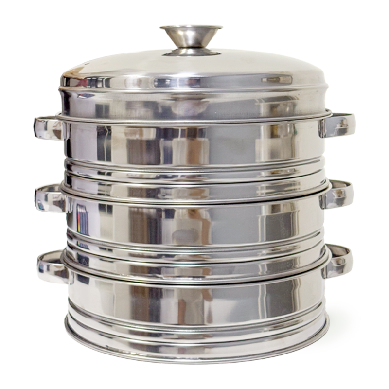 XUSHI PASLANMAZ ÇELİK BUHAR TEPSİSİ (STAINLESS STEEL STEAMER PLATE) 不锈钢蒸笼片 20CM - 1 SET (3+1)