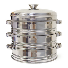 Load image into Gallery viewer, XUSHI PASLANMAZ ÇELİK BUHAR TEPSİSİ (STAINLESS STEEL STEAMER PLATE) 不锈钢蒸笼片 20CM - 1 SET (3+1)

