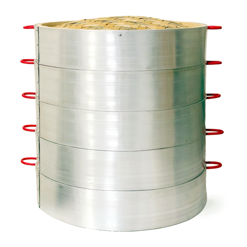 XUSHI ALÜMNYUM BAMBU BUHAR SEPETİ 4 KAT (ALUMINUM BAMBOO STEAMER 30CM 4 LAYER) 铝合金竹蒸笼 30CM 四层 - 1 ADET