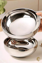 Load image into Gallery viewer, XUSHI PASLANMAZ ÇELİK İZOLASYONLU KASE (STAINLESS STEEL INSULATED BOWL) 不锈钢隔热碗 18CM - 1 ADET
