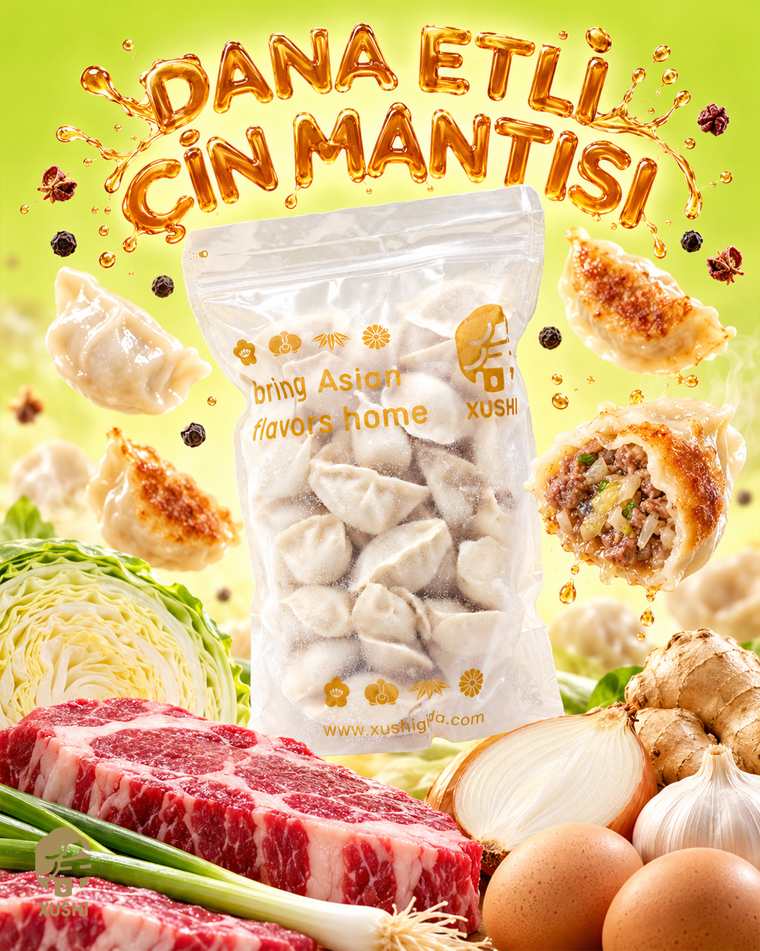 DANA ETLİ MANTI (CHINESE DUMPLINGS) 牛肉饺子 - 250G