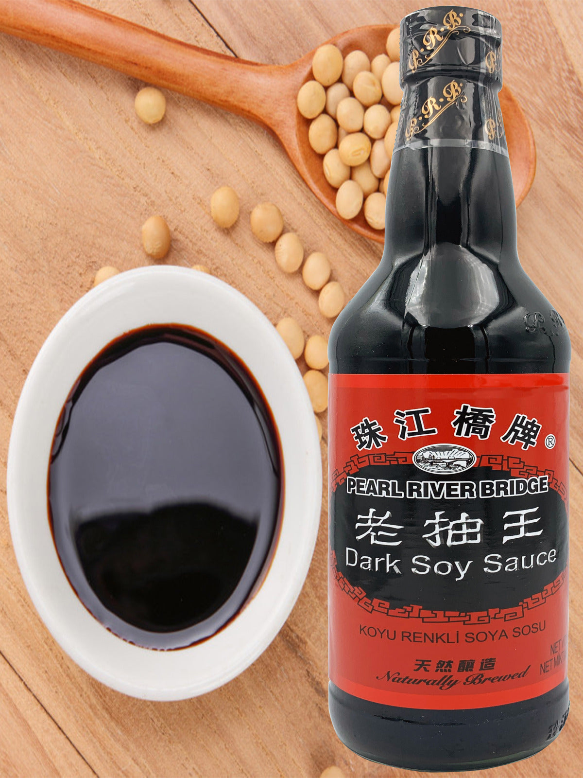 PEARL RIVER BRIDGE-DARK SOYA SAUCE   (老抽王)  KOYU RENKLI SOYA SOS - 600ML