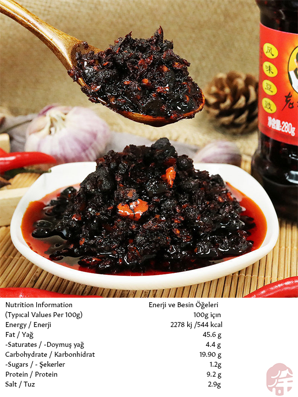Chilli Sauce With Fermented Soybean (老干妈风味豆豉) Fremente Edilmiş Soya Fasulyeli Biber Sosu - 280G