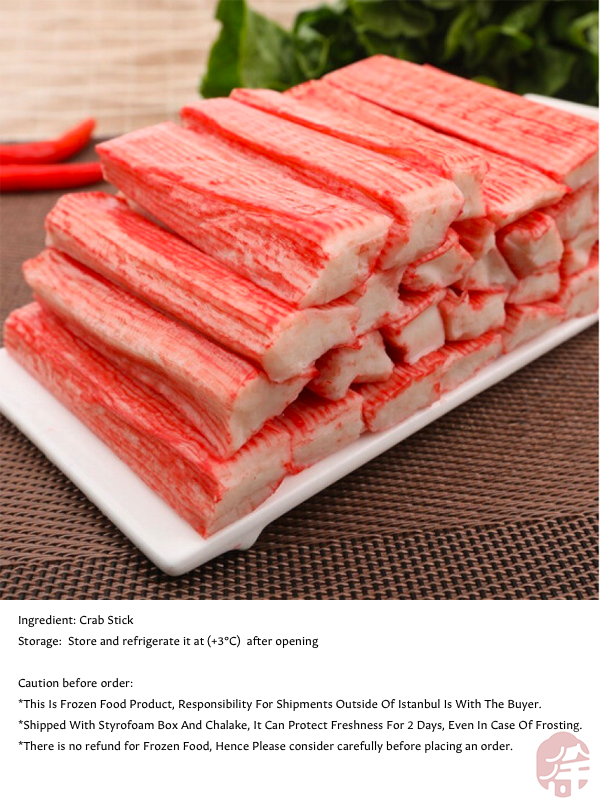 XUSHI DONDURULMUŞ YENGEÇ ÇUBUĞU (FROZEN CRAB STICK) 蟹肉棒 - 500G