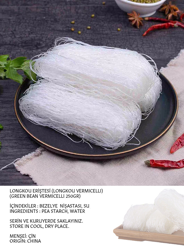 Longkou Green Bean Vermicelli   (宏发龙口粉丝)  Longkou Bezelye Eriştesi - 250G