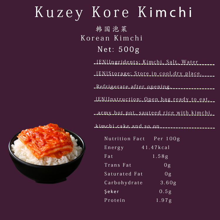 XUSHI KIMCHI KORE TURŞUSU (PICKLED CABBAGE KIMCHI) 泡菜 - 800G